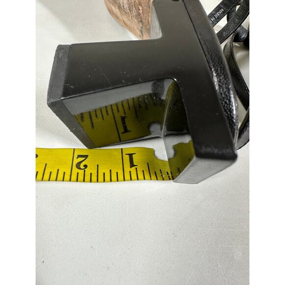 Tory Burch Block T Heel Strappy Sandals size 6.5 Black - Picture 6 of 8